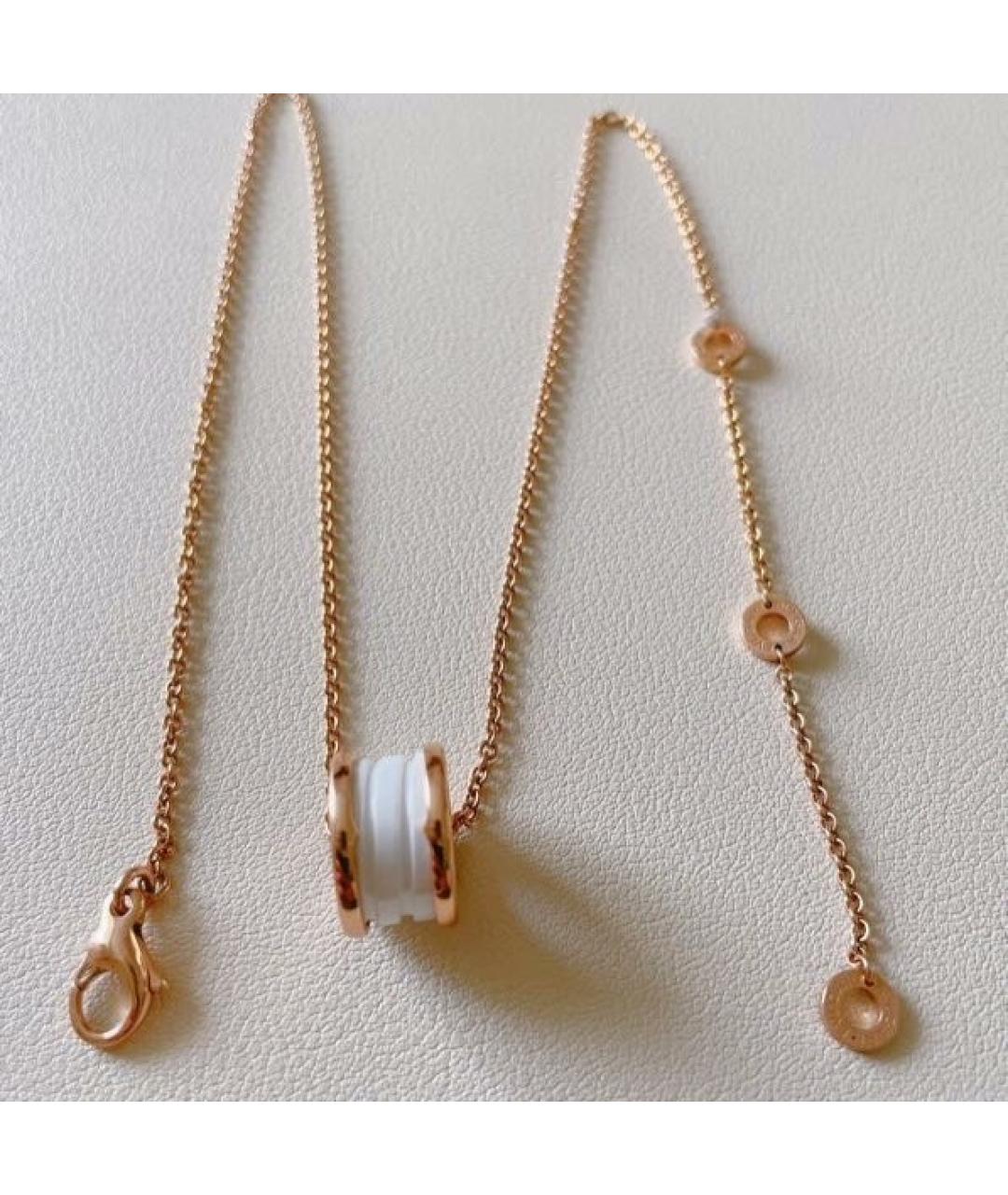 BVLGARI Белое колье из розового золота, фото 2