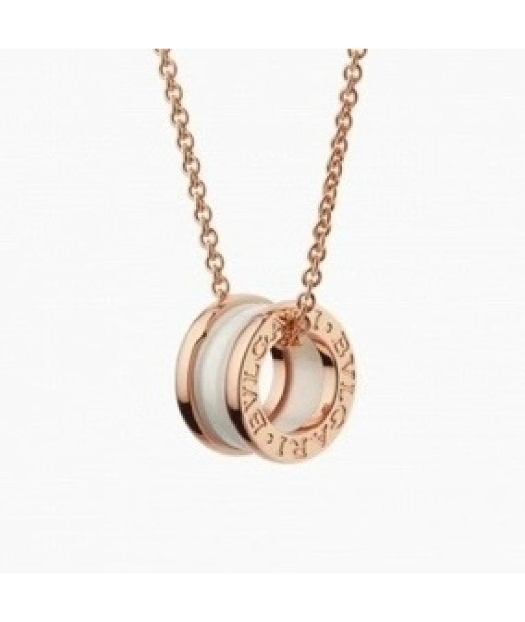 BVLGARI Белое колье из розового золота, фото 7