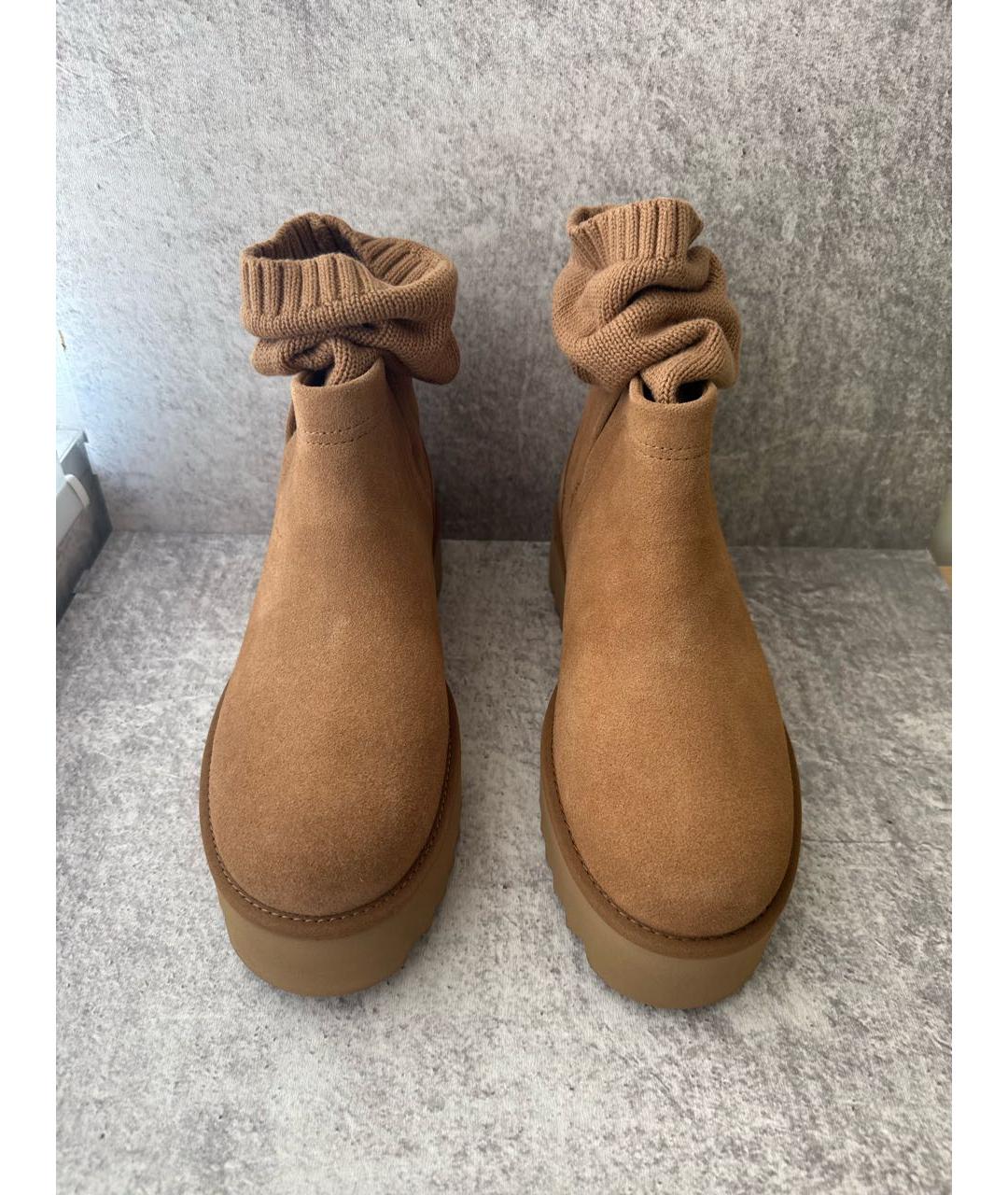 UGG AUSTRALIA Коричневые кожаные ботинки, фото 2