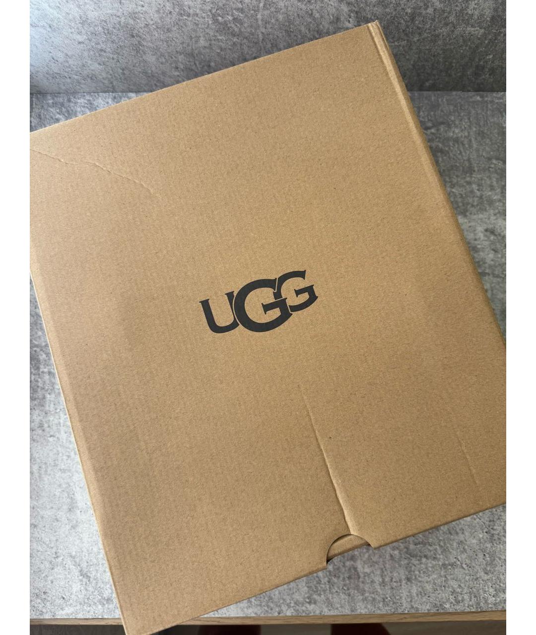 UGG AUSTRALIA Коричневые кожаные ботинки, фото 6