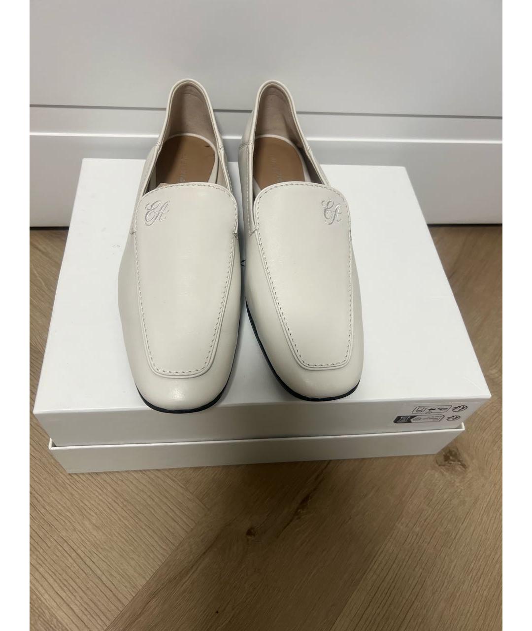 EMPORIO ARMANI Бежевые кожаные лоферы, фото 2