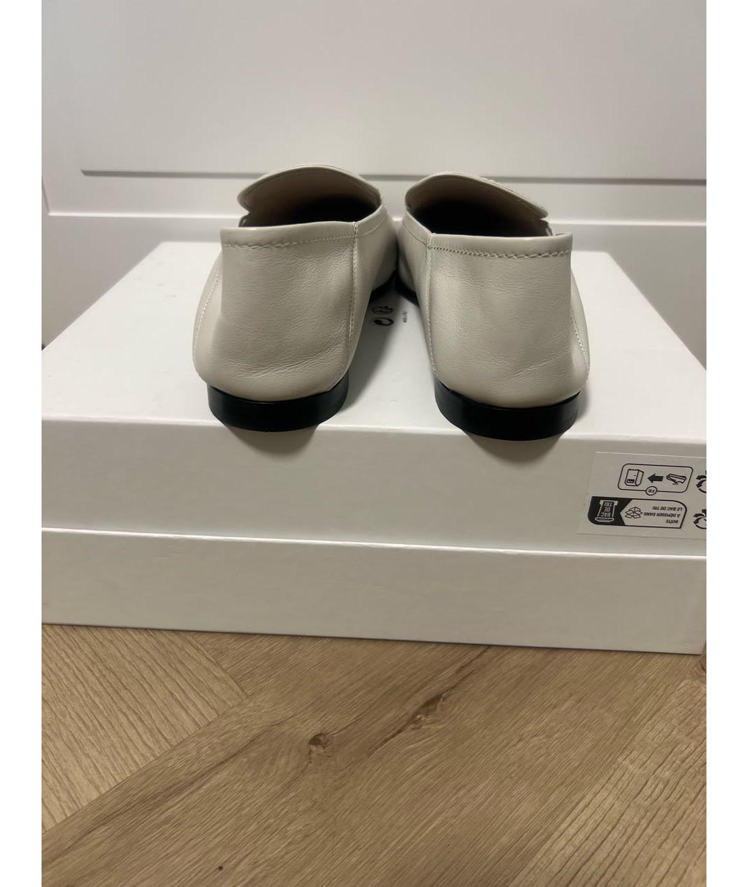 EMPORIO ARMANI Бежевые кожаные лоферы, фото 4