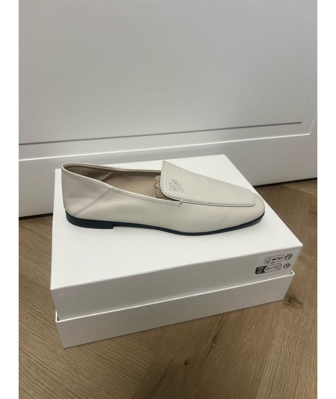 EMPORIO ARMANI Бежевые кожаные лоферы, фото 9