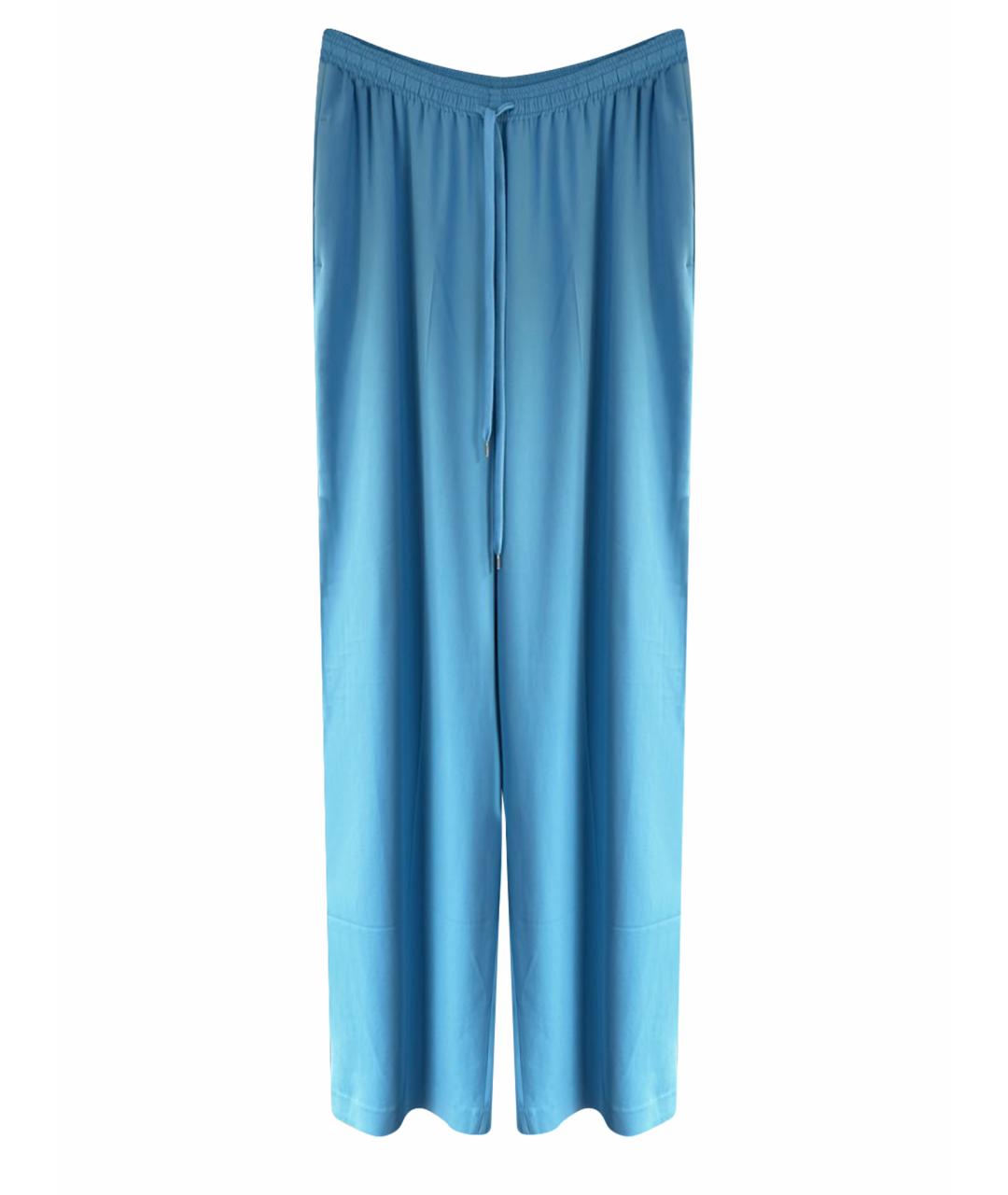ERMANNO SCERVINO Голубые вискозные брюки широкие, фото 1