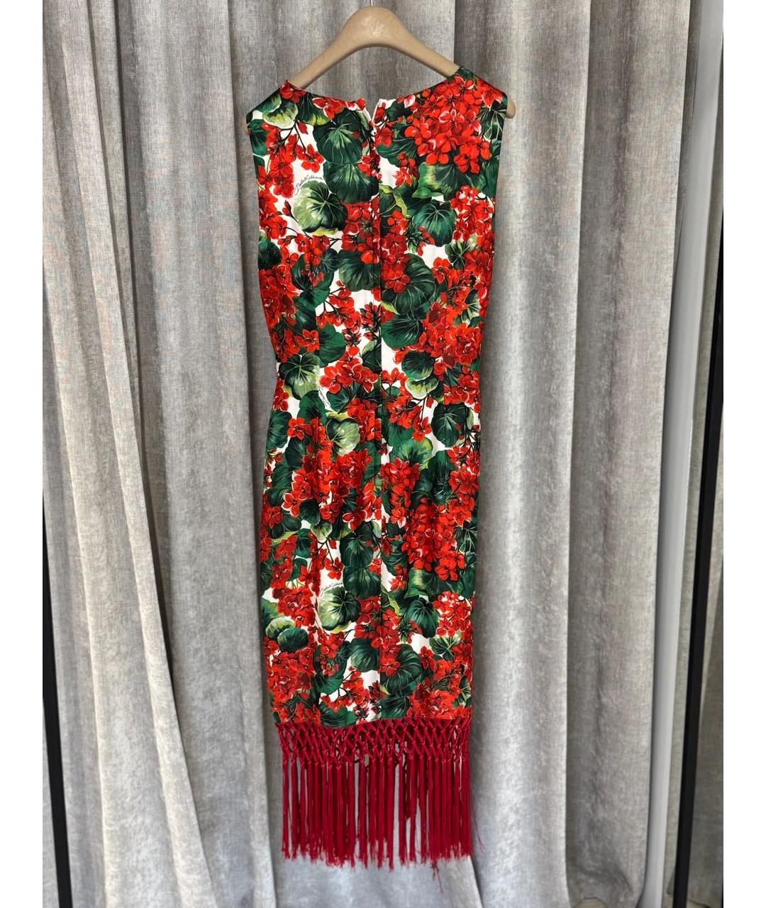 DOLCE&GABBANA Красное вискозное коктейльное платье, фото 3