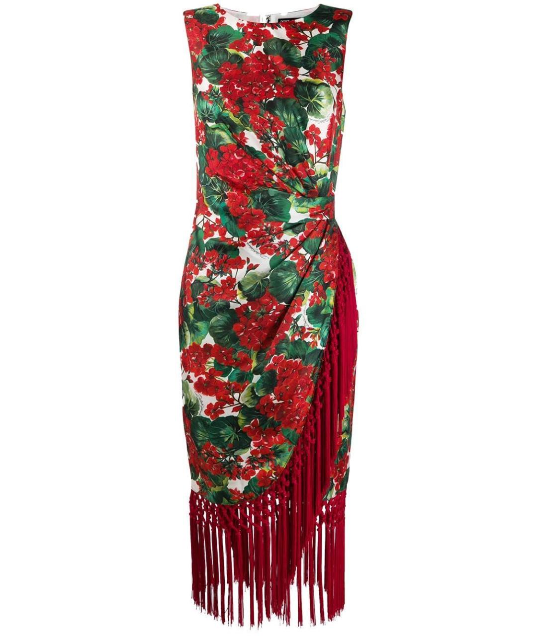 DOLCE&GABBANA Красное вискозное коктейльное платье, фото 1