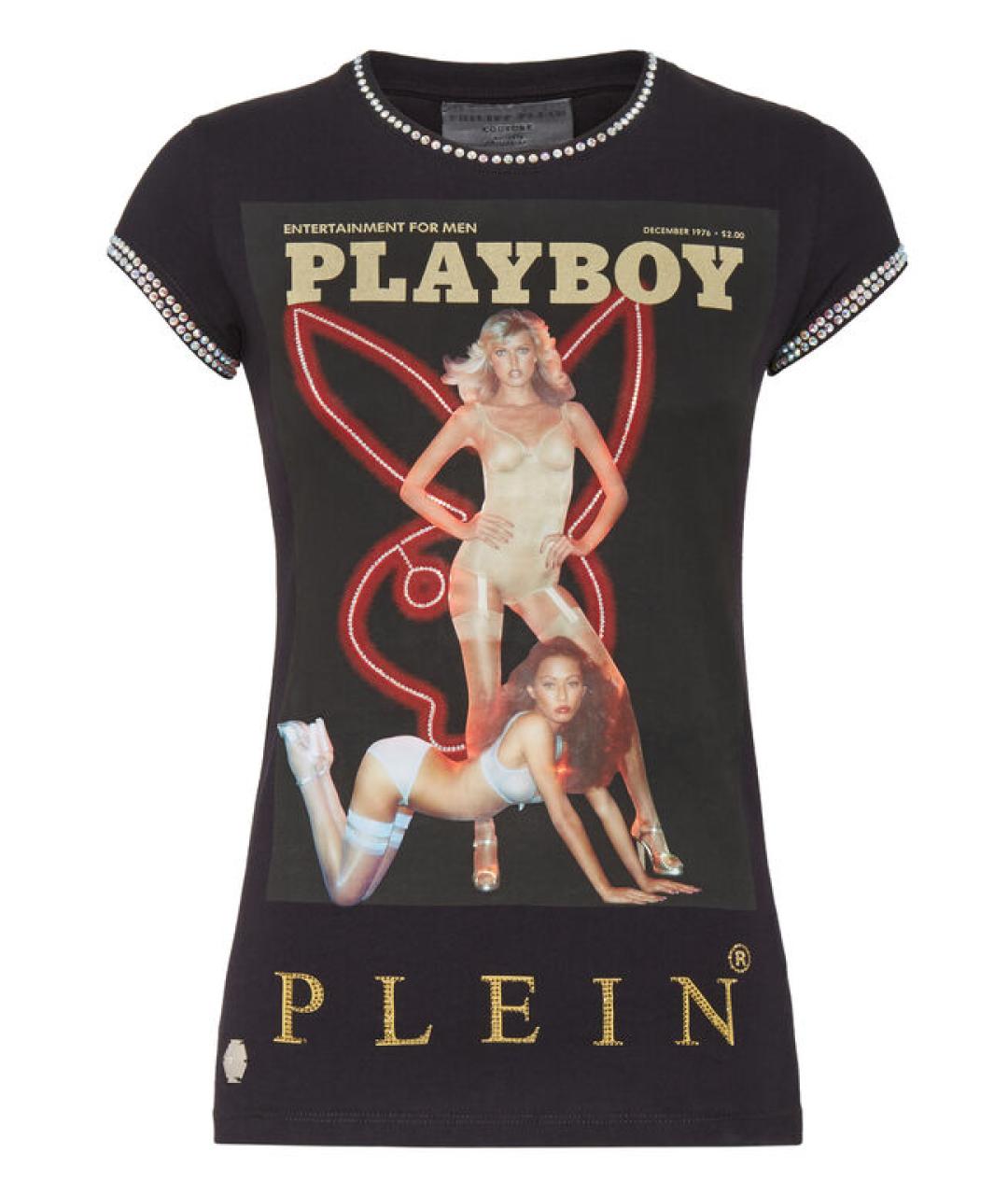 PHILIPP PLEIN Черная хлопковая футболка, фото 1