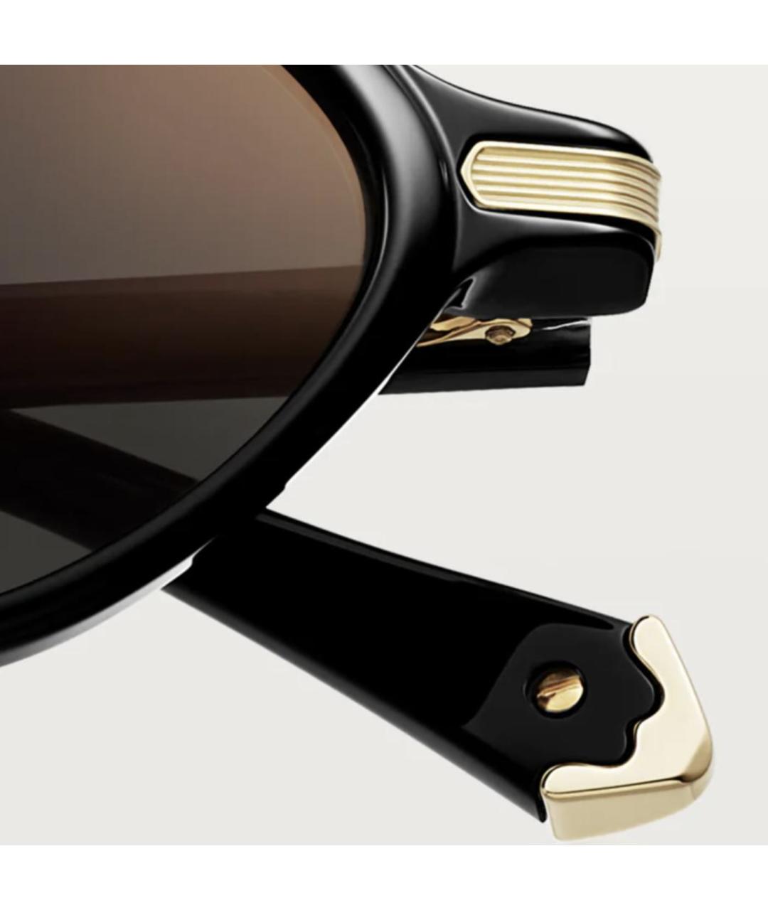 CARTIER Черные пластиковые солнцезащитные очки, фото 3