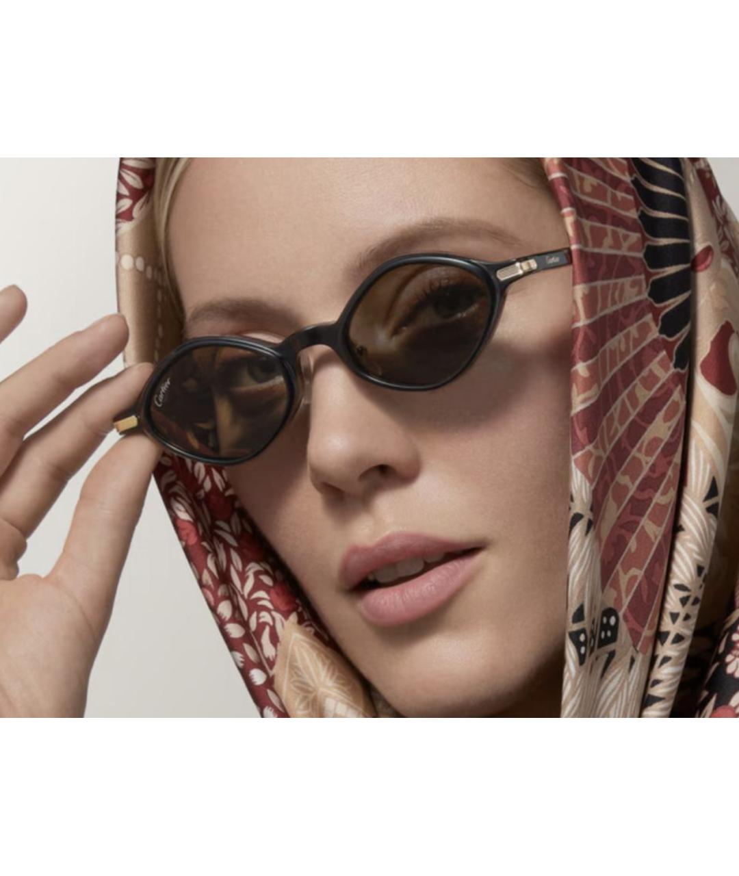 CARTIER Черные пластиковые солнцезащитные очки, фото 2