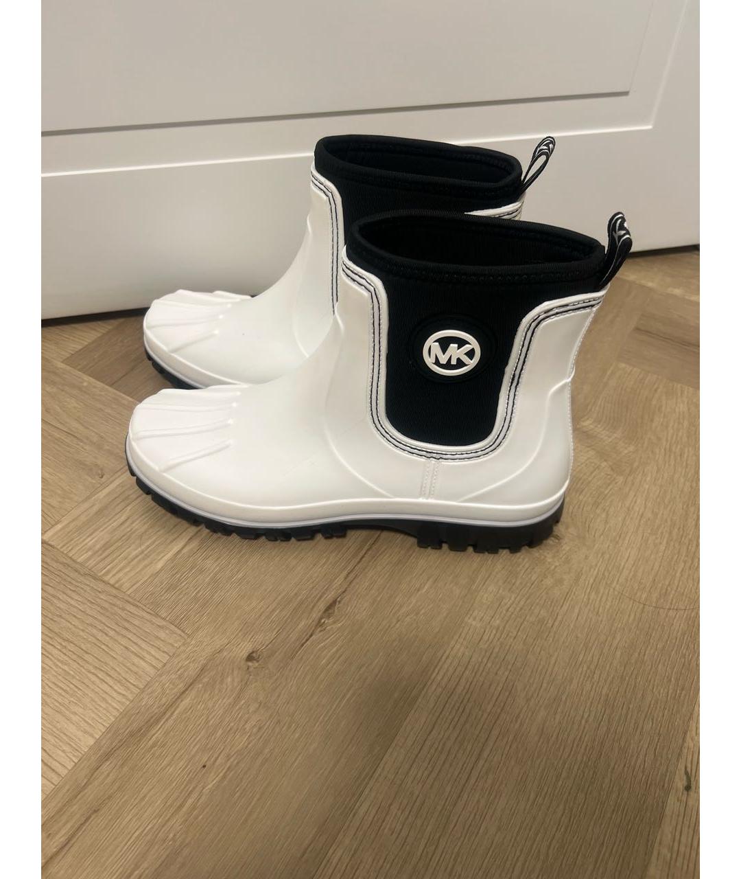 MICHAEL KORS Белые резиновые полусапоги, фото 5
