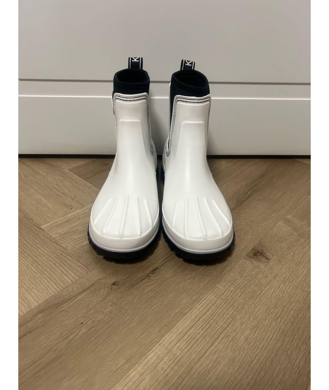 MICHAEL KORS Белые резиновые полусапоги, фото 2