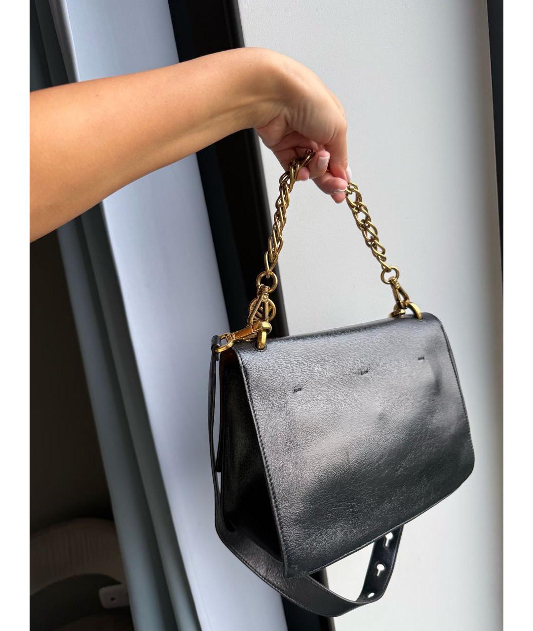 FENDI Черная замшевая сумка через плечо, фото 4