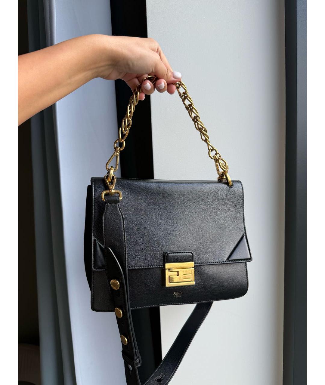 FENDI Черная замшевая сумка через плечо, фото 2