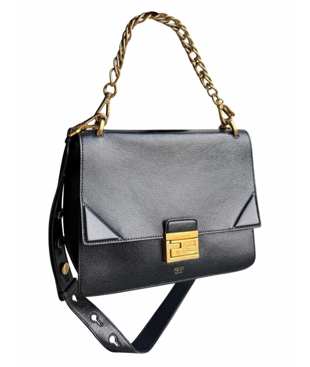 FENDI Черная замшевая сумка через плечо, фото 1