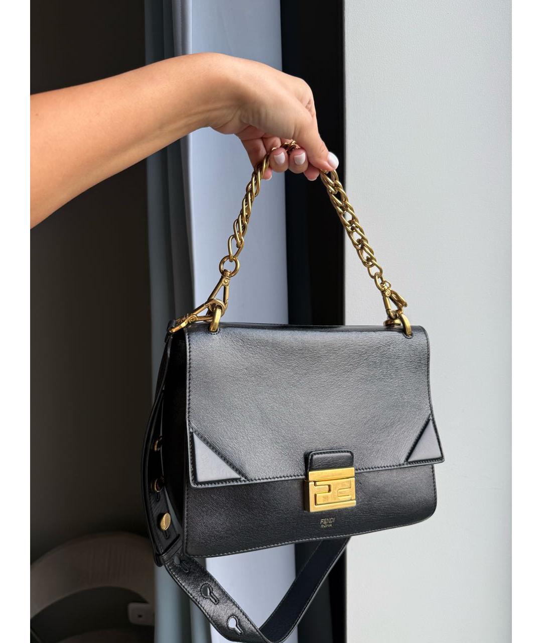 FENDI Черная замшевая сумка через плечо, фото 3