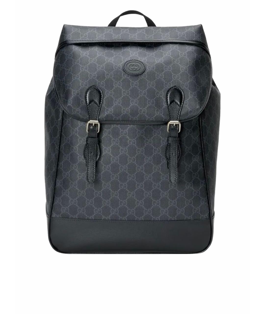 GUCCI Серый кожаный рюкзак, фото 1