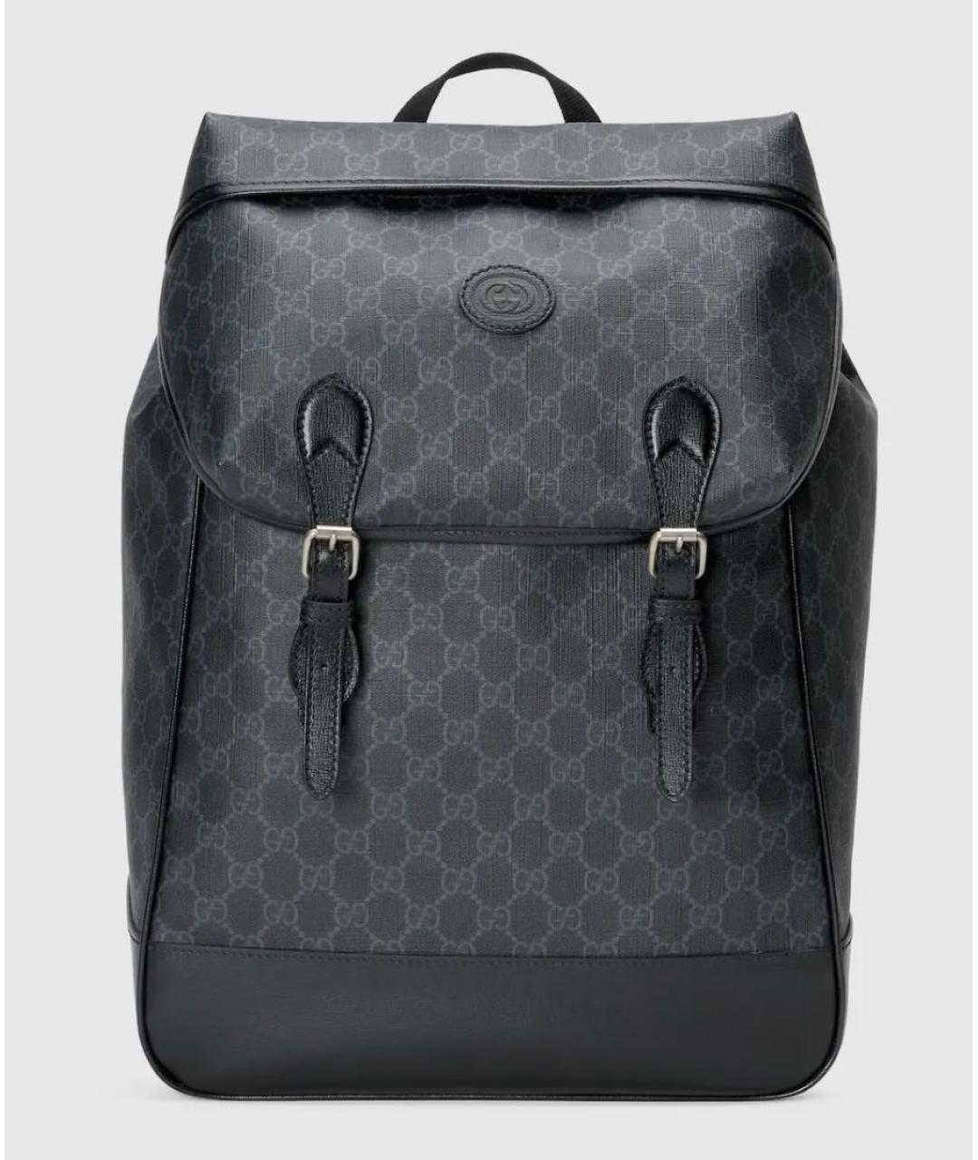 GUCCI Серый кожаный рюкзак, фото 8