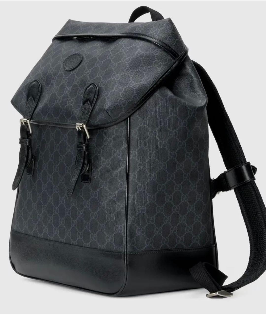 GUCCI Серый кожаный рюкзак, фото 6