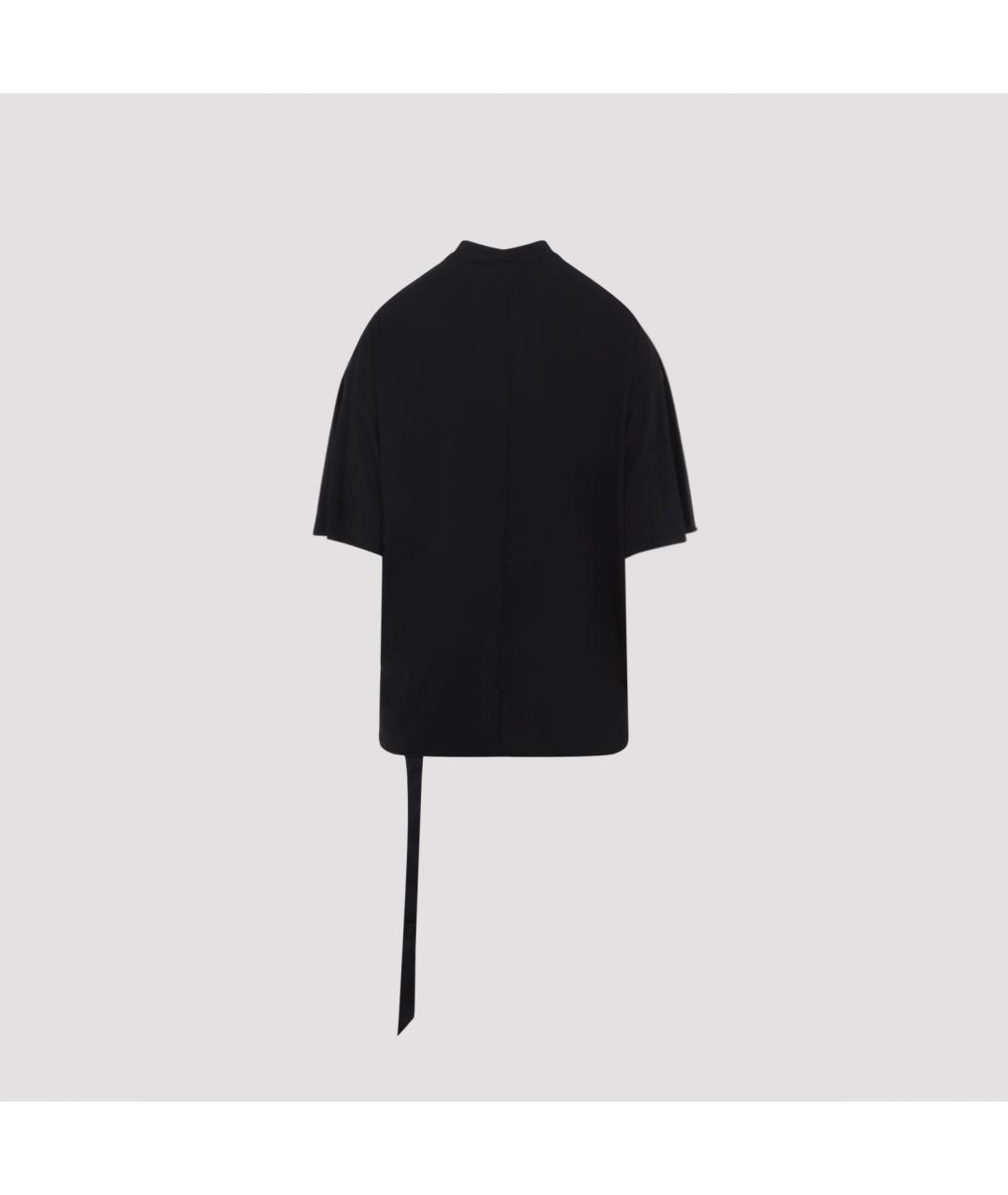 RICK OWENS DRKSHDW Черная хлопковая футболка, фото 2