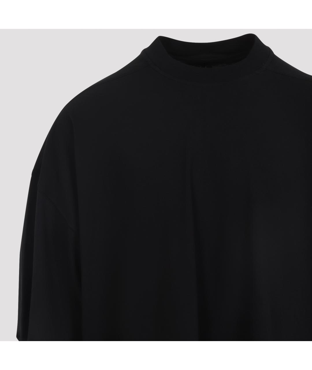 RICK OWENS DRKSHDW Черная хлопковая футболка, фото 3