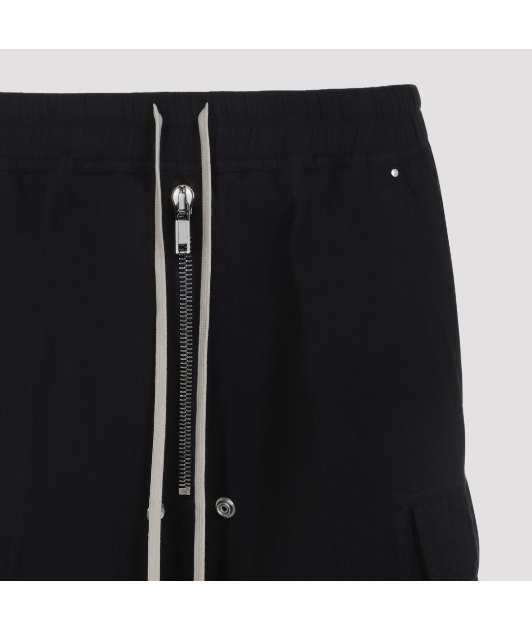 RICK OWENS DRKSHDW Черные хлопковые повседневные брюки, фото 3