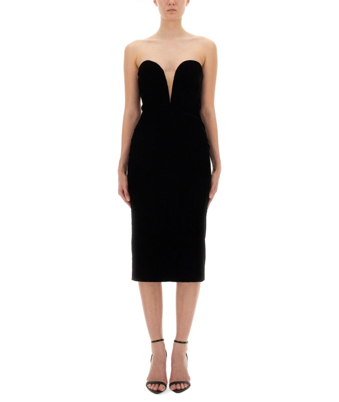 TOM FORD Черное вискозное вечернее платье, фото 2