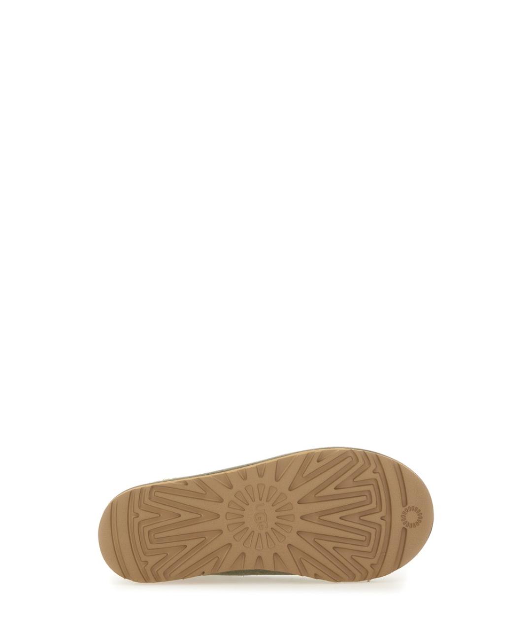 UGG AUSTRALIA Зеленые кожаные сабо, фото 5