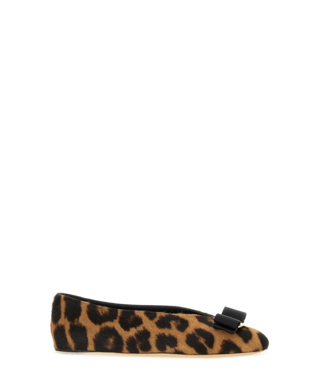 FERRAGAMO Коричневые балетки, фото 1