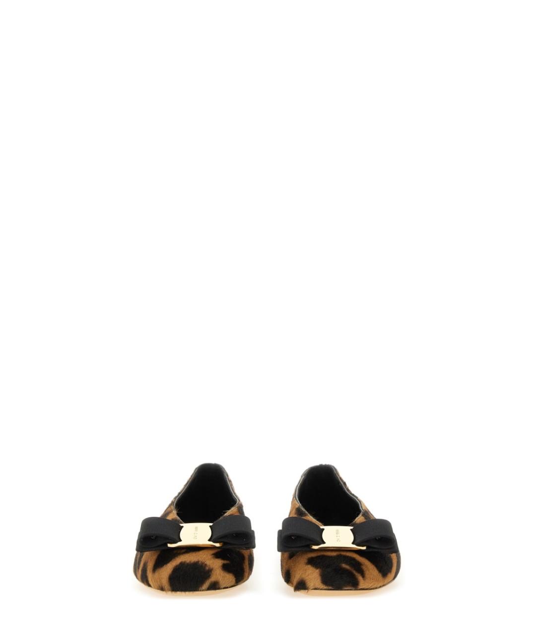 FERRAGAMO Коричневые балетки, фото 4