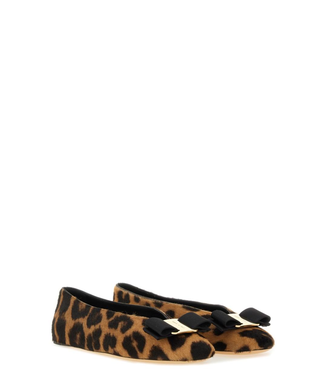 FERRAGAMO Коричневые балетки, фото 2