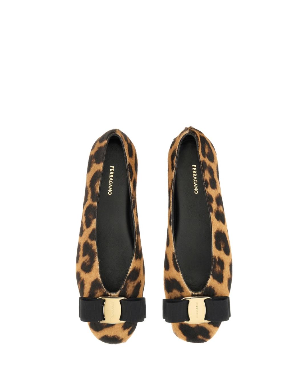 FERRAGAMO Коричневые балетки, фото 5