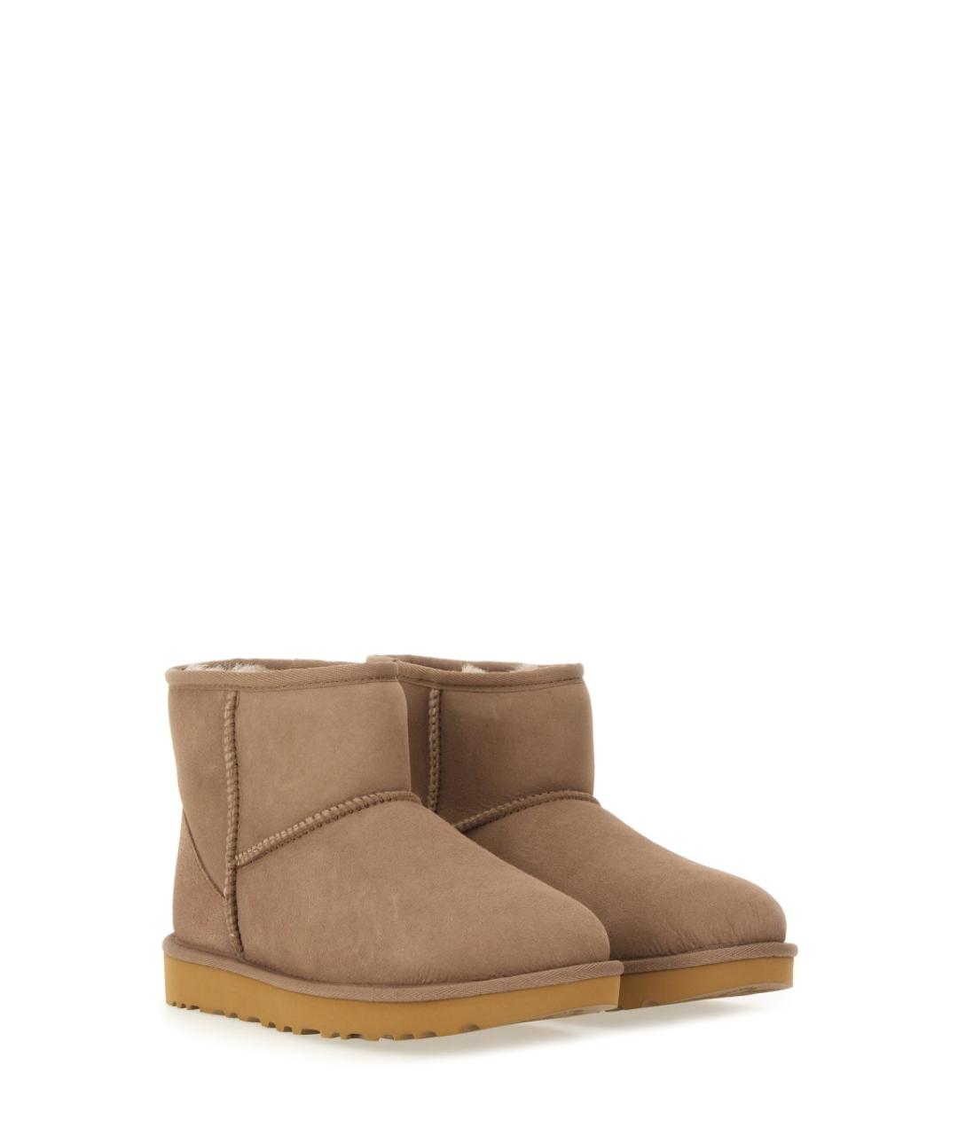 UGG AUSTRALIA Бежевые кожаные ботинки, фото 2
