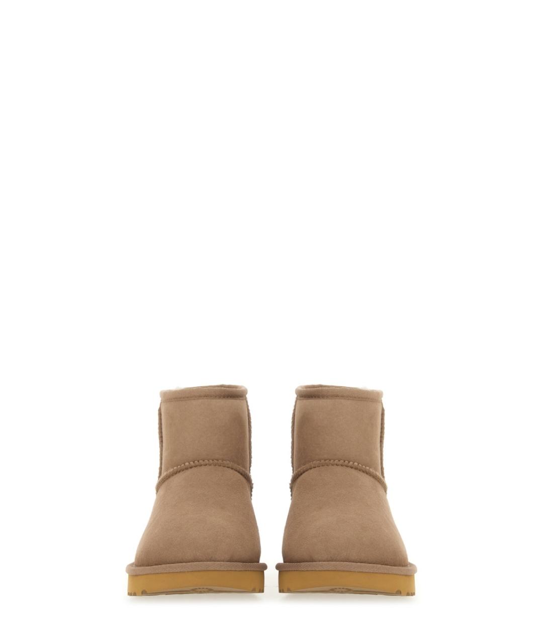 UGG AUSTRALIA Бежевые кожаные ботинки, фото 5