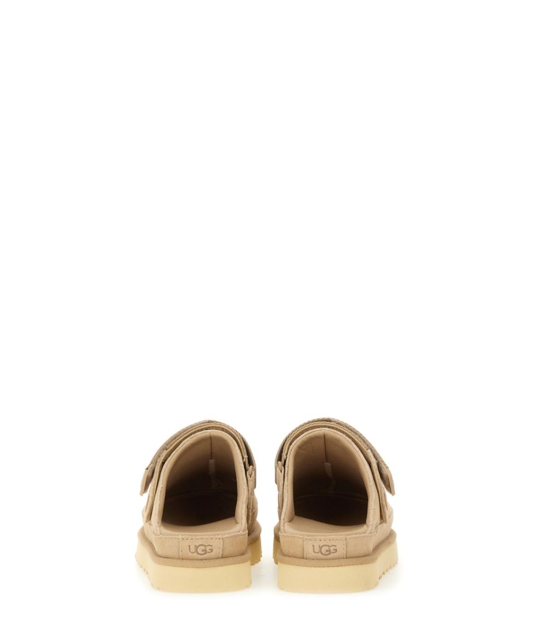 UGG AUSTRALIA Бежевые кожаные сабо, фото 3