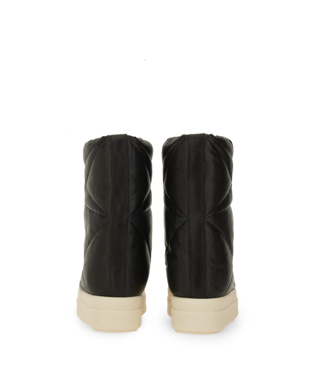 RICK OWENS Черные кожаные сапоги, фото 3
