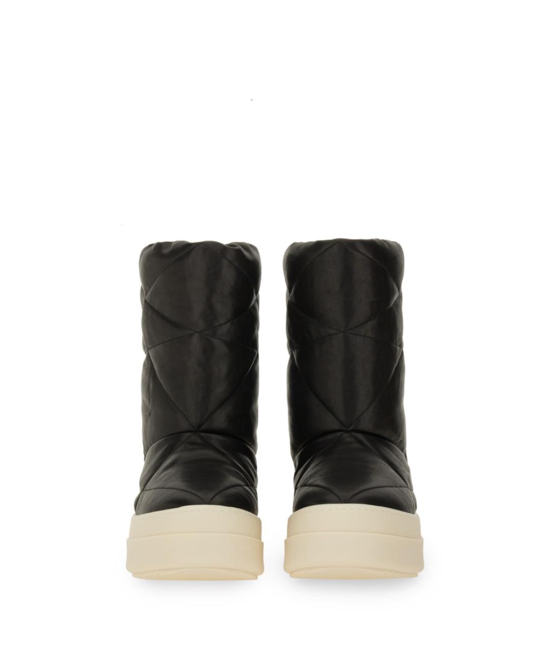 RICK OWENS Черные кожаные сапоги, фото 4