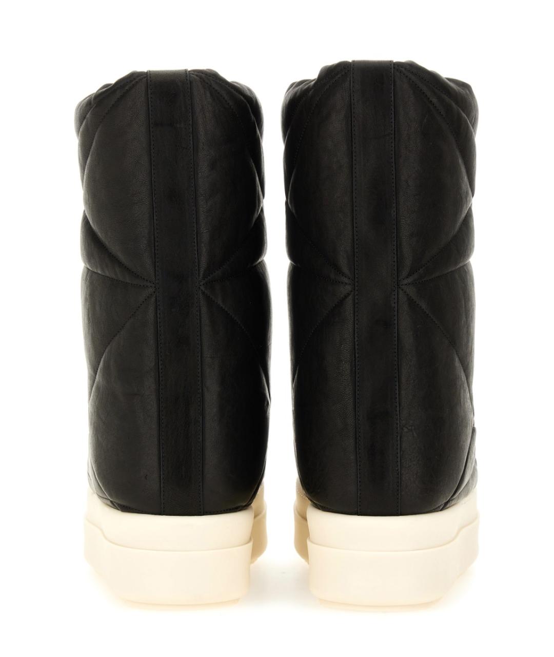 RICK OWENS Черные кожаные высокие ботинки, фото 3