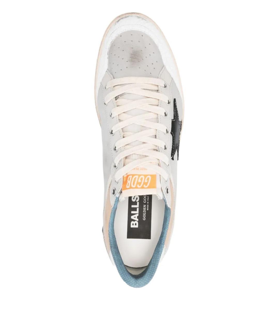 GOLDEN GOOSE DELUXE BRAND Серые кожаные низкие кроссовки / кеды, фото 2