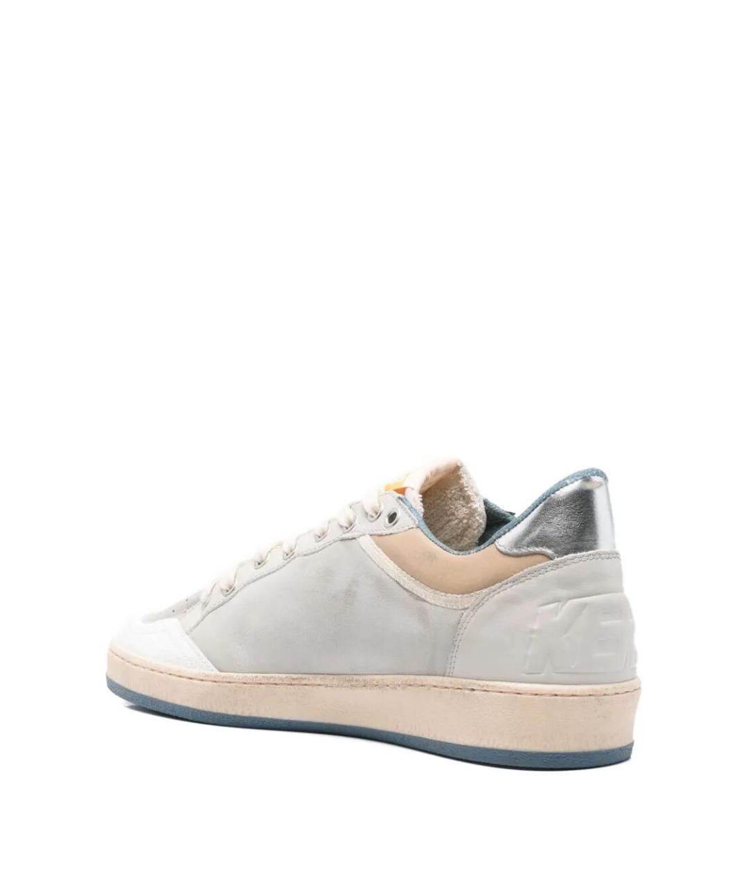 GOLDEN GOOSE DELUXE BRAND Серые кожаные низкие кроссовки / кеды, фото 3