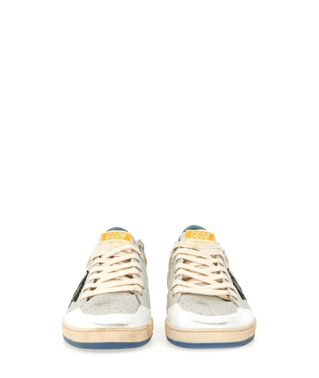 GOLDEN GOOSE DELUXE BRAND Серые кожаные низкие кроссовки / кеды, фото 5