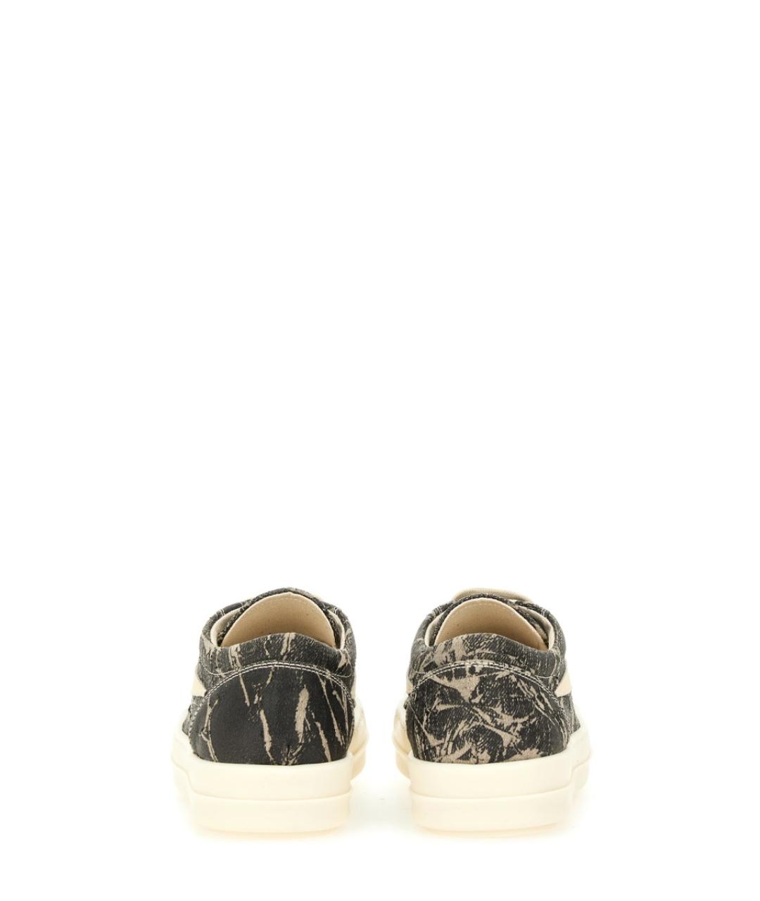 RICK OWENS DRKSHDW Антрацитовые текстильные кеды, фото 4