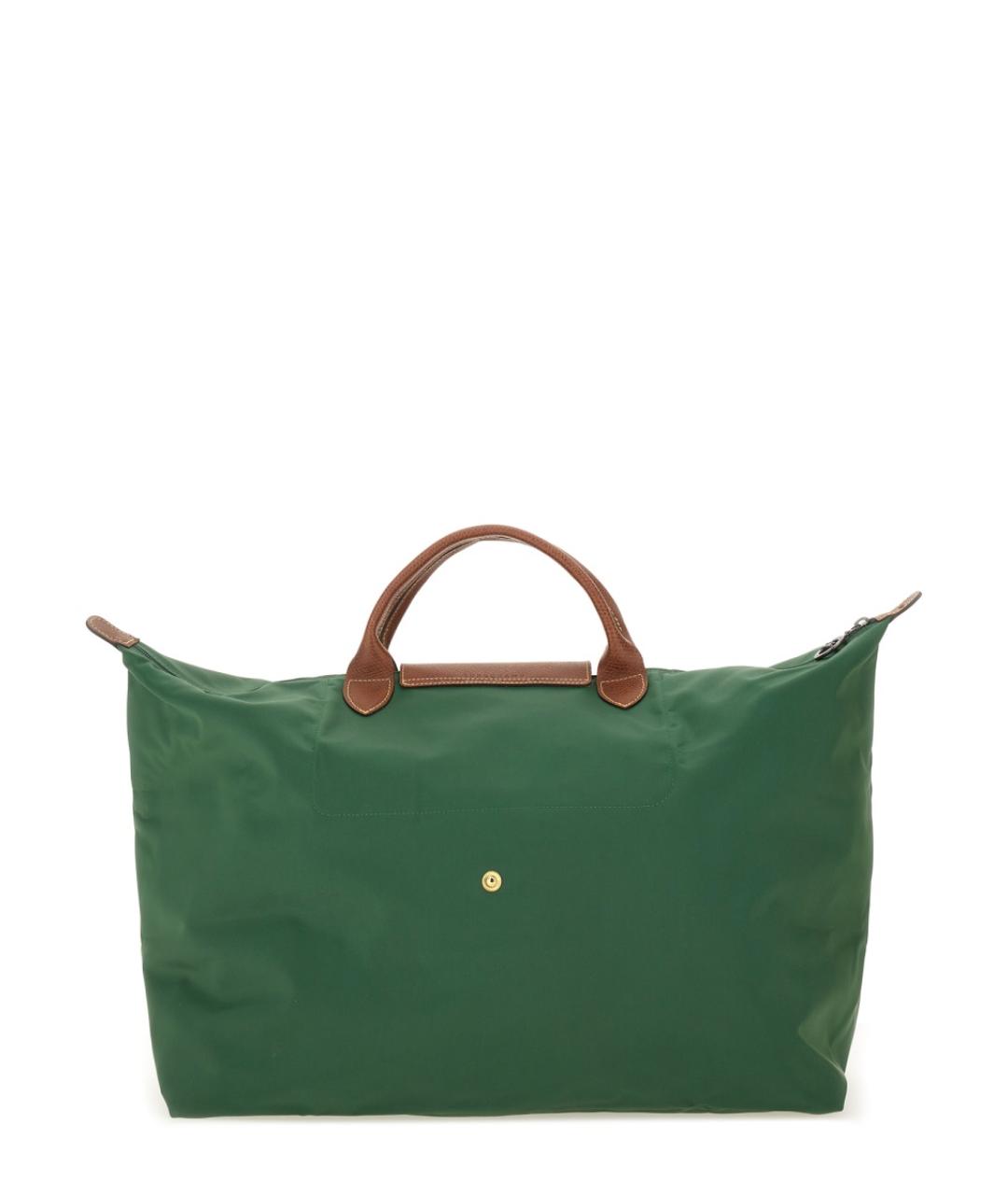 LONGCHAMP Зеленая синтетическая сумка с короткими ручками, фото 2