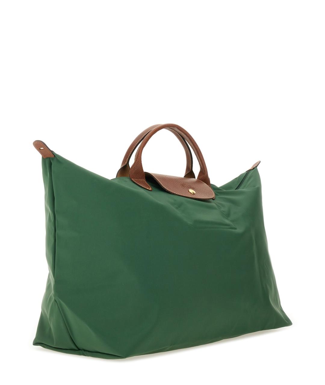 LONGCHAMP Зеленая синтетическая сумка с короткими ручками, фото 3