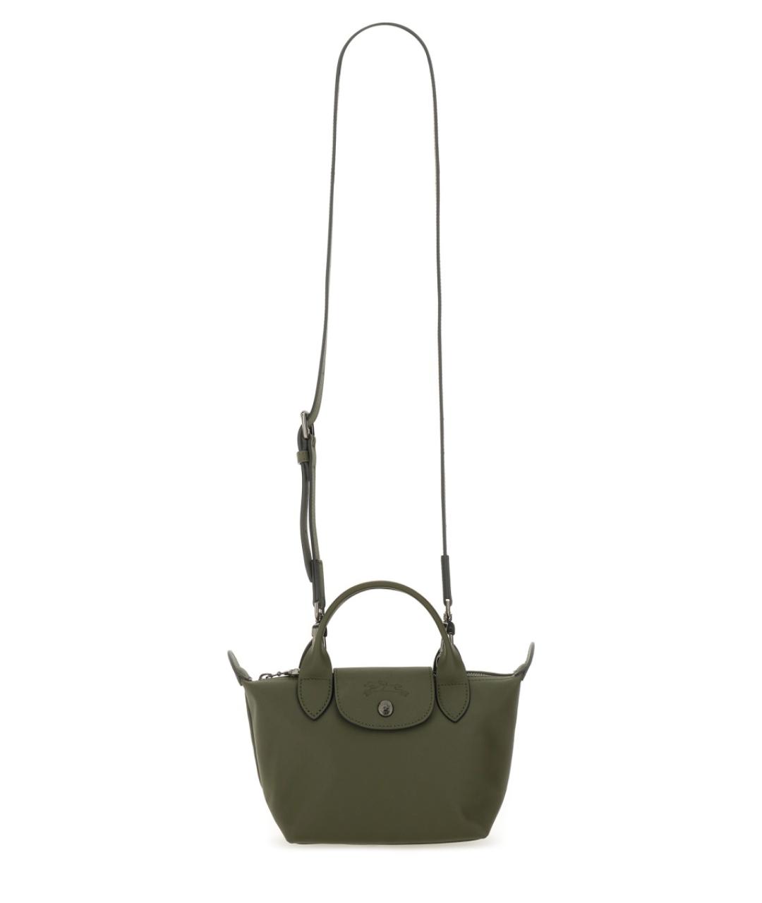 LONGCHAMP Зеленая сумка с короткими ручками, фото 4