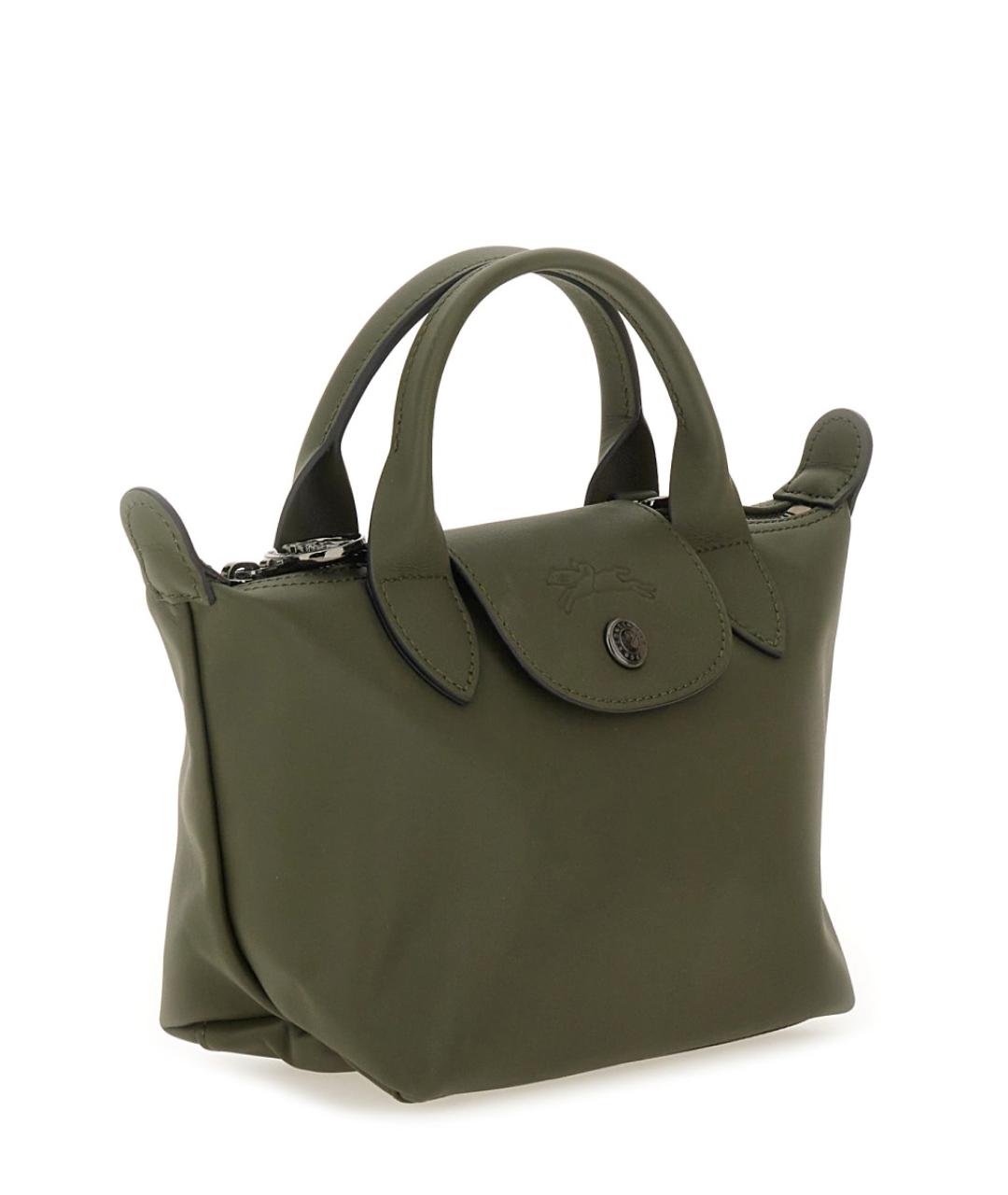 LONGCHAMP Зеленая сумка с короткими ручками, фото 3