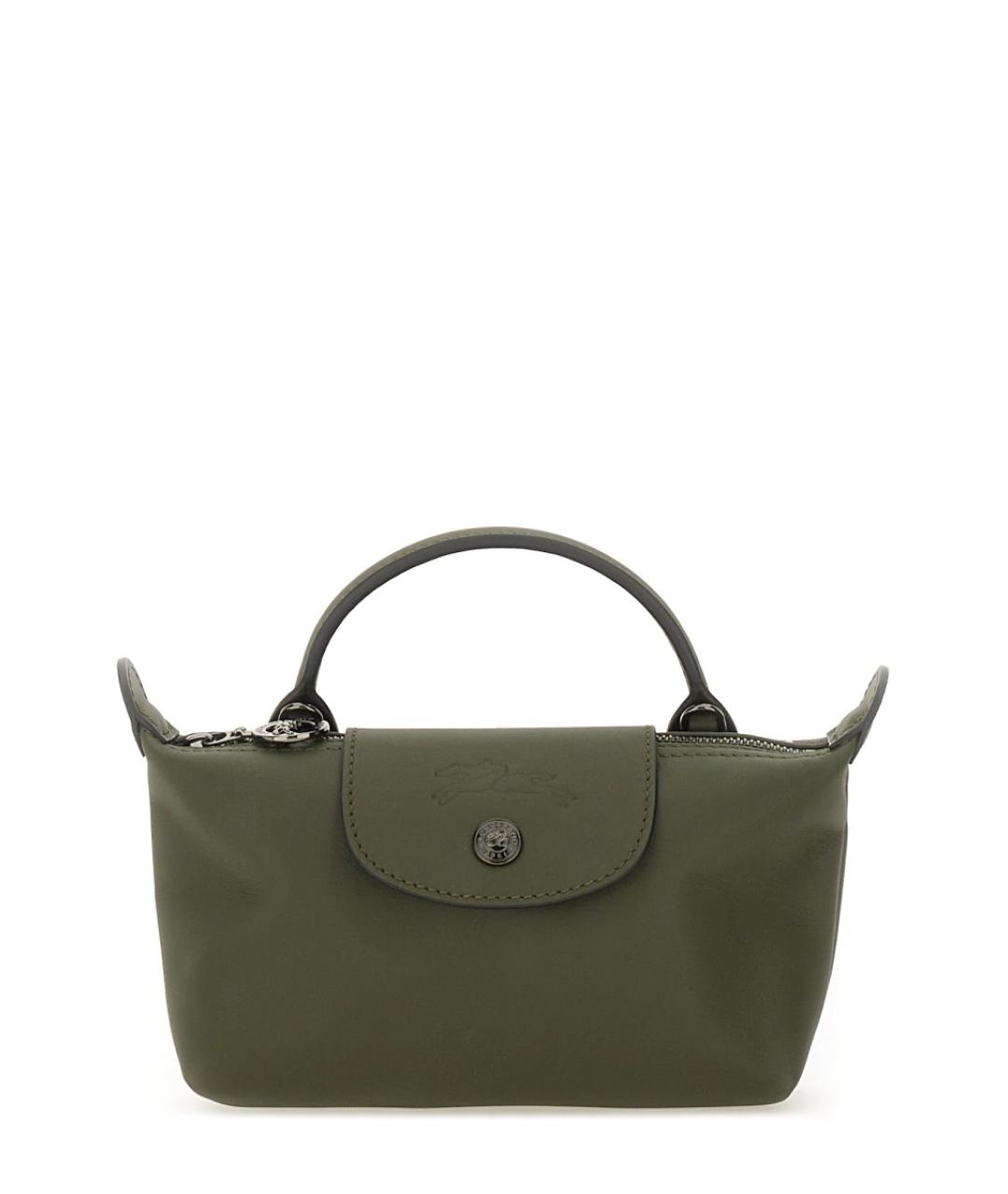 LONGCHAMP Зеленая сумка с короткими ручками, фото 1