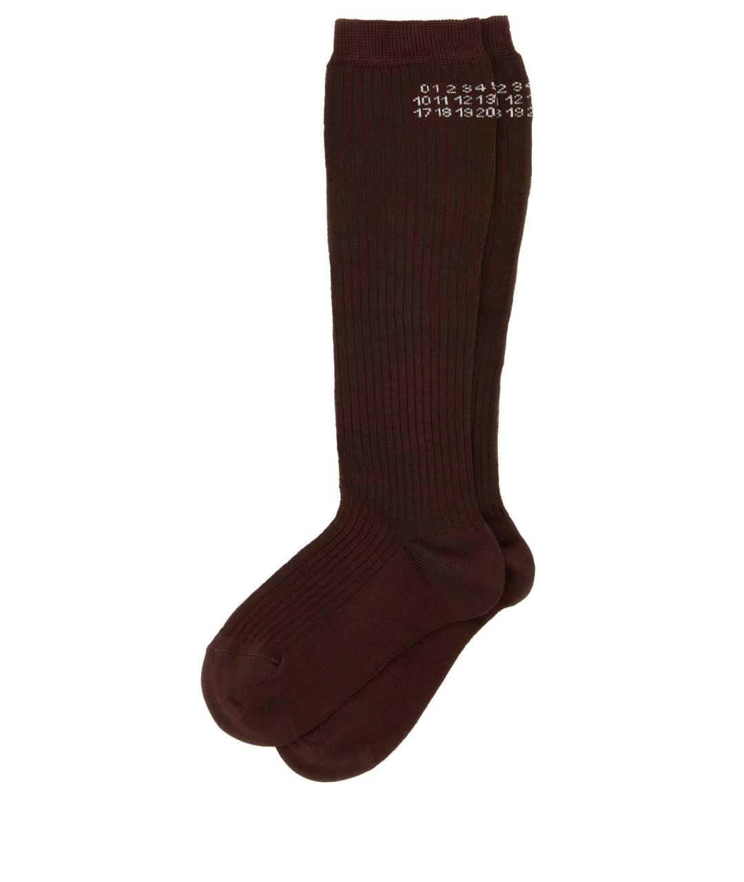 MM6 MAISON MARGIELA Коричневые носки, чулки и колготы, фото 1