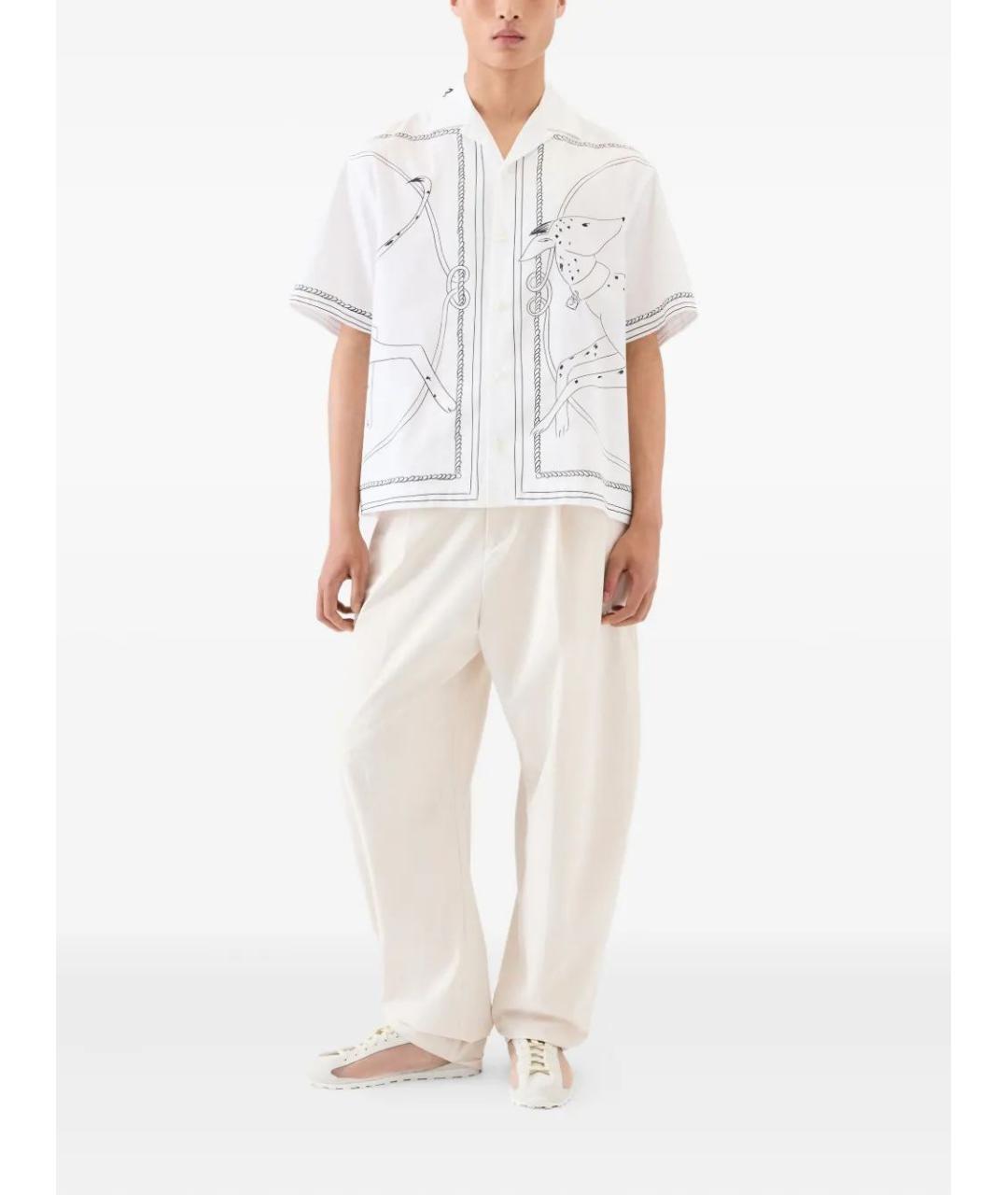 JACQUEMUS Белая хлопковая кэжуал рубашка, фото 2