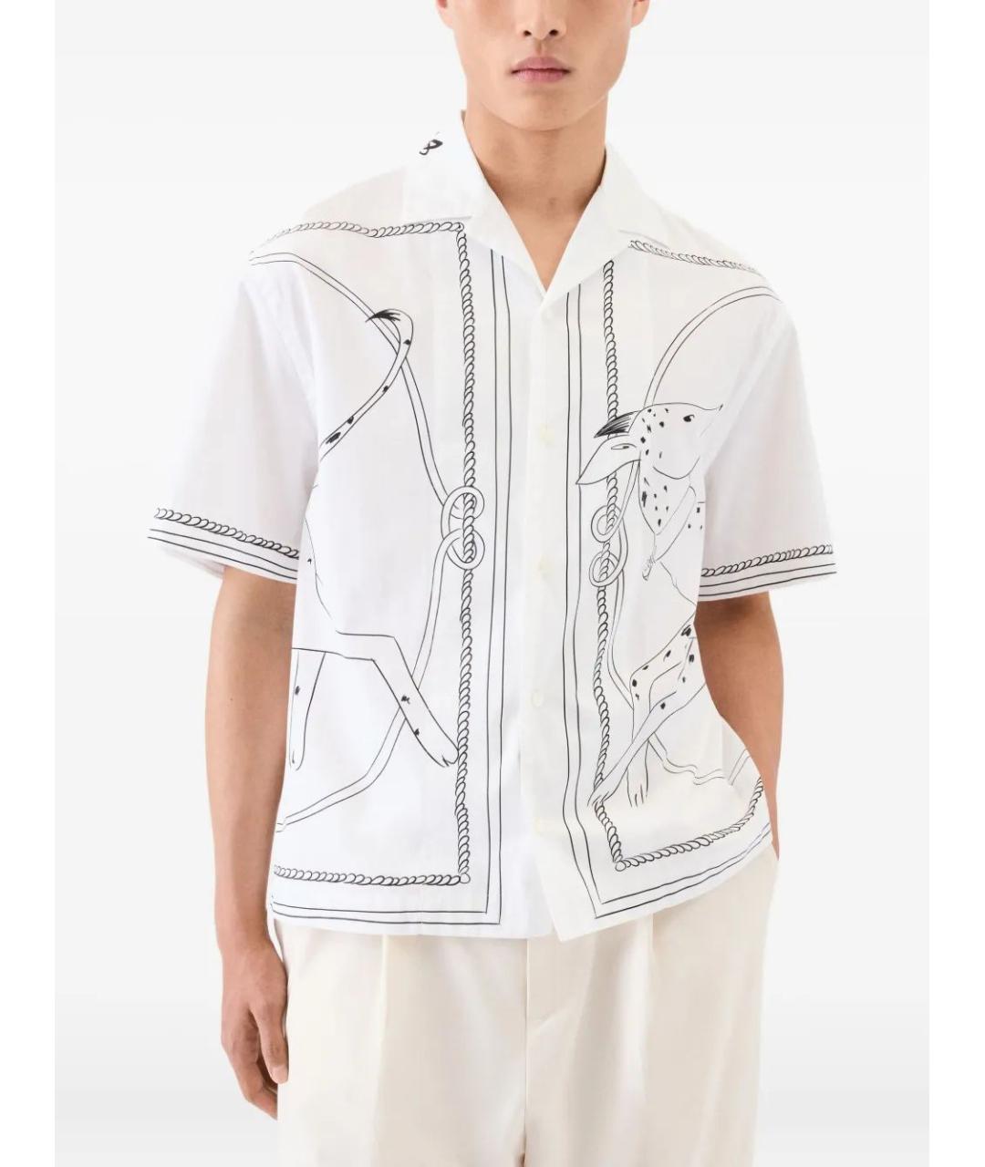 JACQUEMUS Белая хлопковая кэжуал рубашка, фото 3