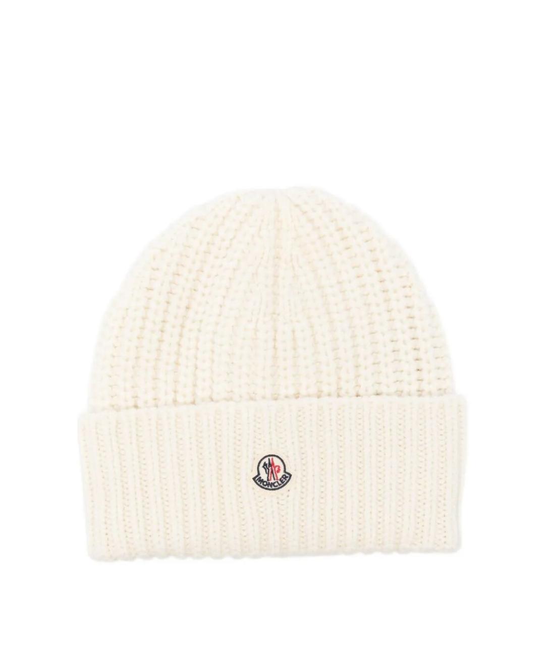MONCLER Бежевая шапка, фото 1